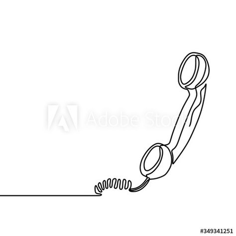 Telephone Line Art, Retro Phone Tattoo, Landline Phone Tattoo, Telephone Line Tattoo, Old Telephone Tattoo, Phone Tattoo Ideas, Phone Drawing Simple, Phone Tattoo Vintage, Vintage Phone Tattoo