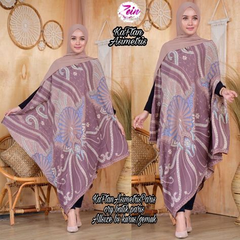 Kaftan Batik Modern, Pola Kaftan, Kaftan Batik, Bubu Dress, Sack Dress, Breastfeeding Dress, Model Gamis, Girls Dresses Sewing, Modern Hijab