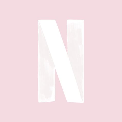 App icon of Netflix in pastel pink and white Netflix App Icon, Whats On My Iphone, White App Icons, Netflix App, Ipad Background, Cute App, Iphone Icon, App Icon Design, Cute Icons