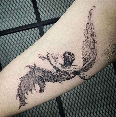 Pin de Zaza en TATTOOS en 2022 | Tatuajes interesantes, Tatuajes populares, Tatuaje de c Arm Sleeve Themes For Women, Compos Mentis Tattoo, Artistic Bird Tattoo, Custom Sleeve Tattoos, Tree Men Tattoo, Rhysand Tattoos Knee, Chaotic Tattoo Design, Good And Bad Tattoo Ideas, Tarot Back Tattoo