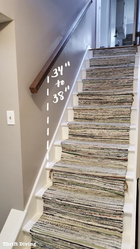 Installing a Staircase Handrail at My Basement Stairs Basement Staircase, Basement Steps, Interior Stair Railing, Wood Handrail, Handrail Design, Staircase Handrail, Diy Basement, Staircase Remodel, Basement Stairs