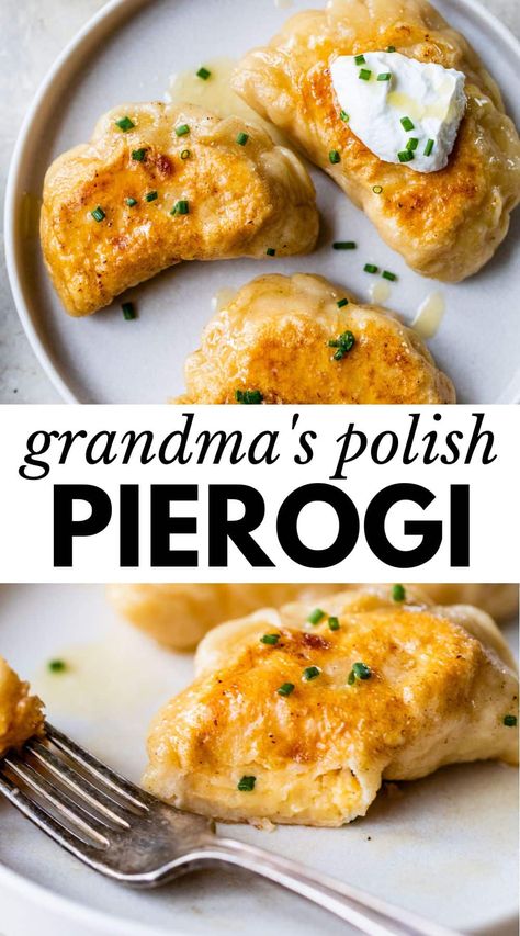 Polish Pierogi Recipe, Pierogies Homemade, Polish Pierogi, Perogies Recipe, Potatoes And Cheese, Butter Making, Pierogi Recipe, Ukrainian Recipes, Minced Meat