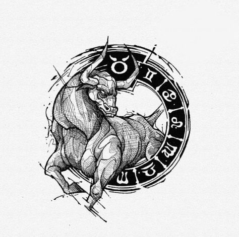 Ox Tattoo, Taurus Bull Tattoos, Tattoos Sketches, Taurus Constellation Tattoo, Persian Tattoo, Taurus Tattoo, Taurus Art, Monkey Tattoos, Bull Tattoos