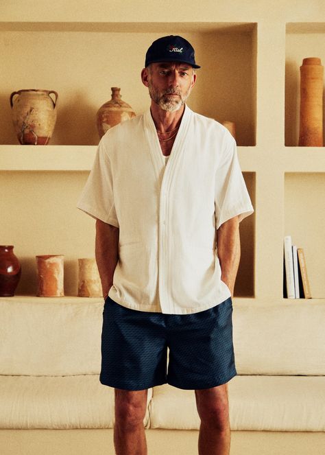 Kith Summer 2023 Delivery II Lookbook Desert Outfit Ideas Men, Mens Summer Fashion Beach, Camp Collar Shirt, Kith Women, Ronnie Fieg, 2024 Style, Tennis Fashion, Mens Outfit Inspiration, Linen Shirt Men