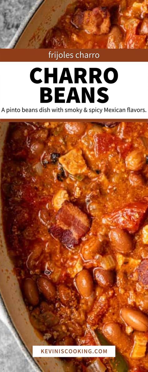 Mexican Pork And Beans, Spicy Mexican Beans, Spicy Pinto Bean Recipes, Baked Beans With Chorizo, Charro Beans With Chorizo, Mexican Baked Beans, Chorizo Baked Beans, Churro Beans Mexican, Pork N Beans Recipe