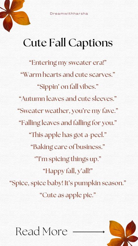 Fall Instagram Post Ideas, Fall Insta Story Ideas, Words For Autumn, Caption About Self, September Captions For Instagram, Autumnal Pictures, Fall Ig Captions, November Captions, Fall Ig Photo Ideas