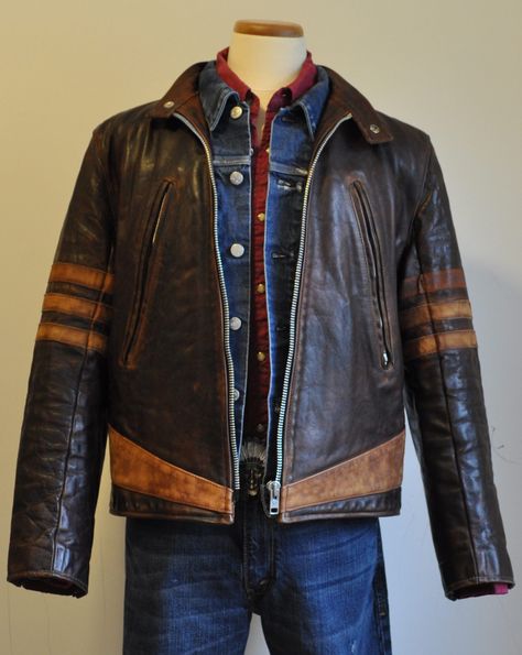 Wolverine Outfit, Wolverine Leather Jacket, Wolverine Jacket, Logan Howlett, Brown Jewelry, Victorian Dolls, Patterned Tights, Cool Outfits For Men, Vintage Gothic