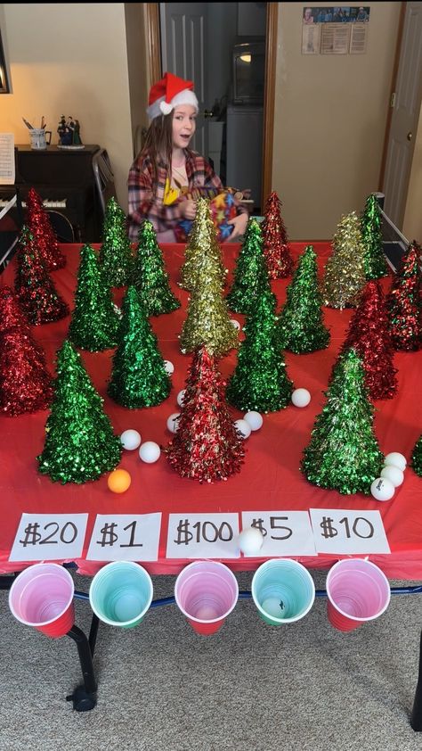 The Christmas Tree Ball challenge | tree | The Christmas Tree Ball challenge Kids and Family play Christmas table game with balls and trees. Great game for holiday family gatherings. (for... | By Benson Bros Christmas In July Games For Kids, Christmas Party Crafts For Adults, Employee Christmas Party Ideas, Poke A Tree Christmas Game, Christmas Theme Games, Adult Christmas Party Games, Family Christmas Party Ideas, Birthday Christmas Tree, Christmas Games Ideas