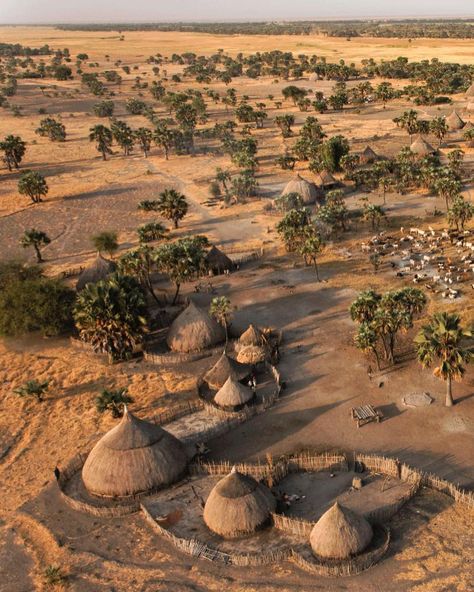 George Steinmetz on Instagram: “In remote parts of South Sudan, life still goes on without interference from the modern world.  When seen in the dry season it’s hard to…” Fantasy Continent, Round Architecture, South Sudanese, African House, Travel 2024, Forex Strategies, South Sudan, The Nile, Traditional Architecture