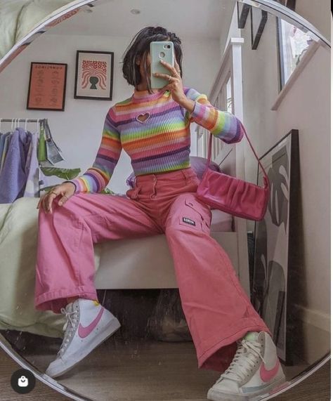 Casual Kidcore Outfits, Bright Indie Outfits, Acidwave Aesthetic Outfit, Kidcore Pastel Outfit, Kidcore Outfits Aesthetic, Acid Pixie Aesthetic Outfits, Colorful Indie Outfits, Indie Core Outfits, Decora Outfits Aesthetic