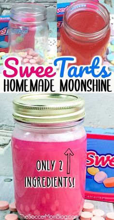 Moonshine Recipes Homemade, Flavored Moonshine Recipes, Moonshine Drink Recipes, Sweet Tarts Candy, Infused Alcohol, Homemade Moonshine, Moonshine Recipe, Alcoholic Punch Recipes, Homemade Alcohol