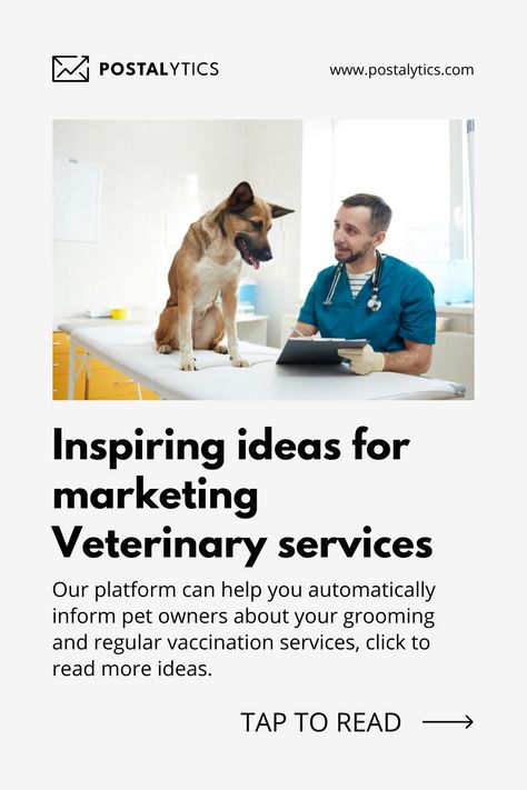 Marketing campaigns for Veterinary businesses must be approached in a unique way. Your business faces very specific challenges, you need a marketing strategy that takes into account your specific customer. That’s why we’ve put together this useful guide full of inspiring ideas for vets looking to promote their services. Click to read how to improve your marketing campaigns to get more customers for your vet business. Veterinary Marketing Ideas, Veterinary Clinic Ideas, Vet Clinic Client Education, Veterinary Social Media Posts, Cat Friendly Vet Clinic, Carroll County Vet Clinic Signs, Direct Mail Advertising, Social Media Contests, Direct Mail Postcards