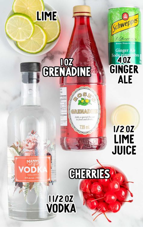 Shirly Temple Drink, Cherry Vodka Drinks, Alcoholic Shirley Temple, Dirty Shirley Recipe, Shirley Temple Recipe, Shirley Temple Drink, Dirty Shirley, Bartender Drinks Recipes, Cherry Drink