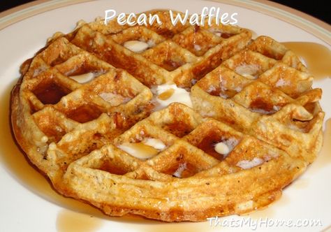 Recipes, Food and Cooking Pecan Waffles » Recipes, Food and Cooking Pecan Waffle Recipe, Pecan Waffles, Waffle Iron Recipes, Waffle Recipe, Breakfast Waffles, Pumpkin Pancakes, Breakfast Pancakes, Waffle Recipes, Waffle Maker