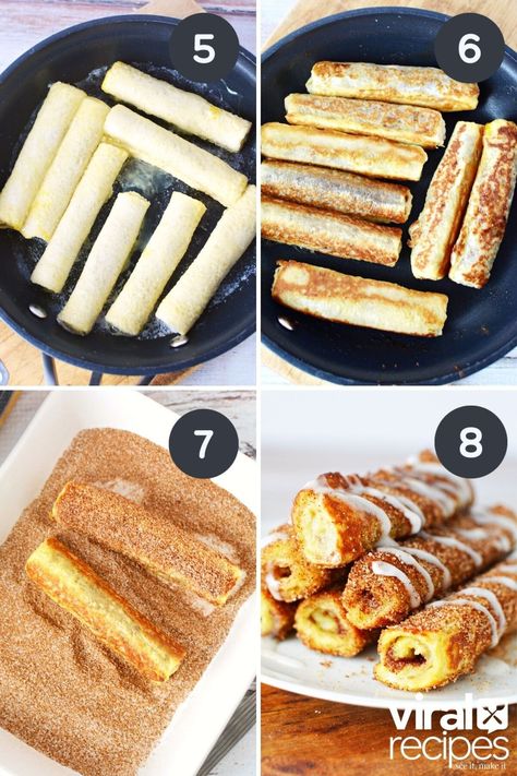 Rolled Up French Toast, Cinnamon Bread Roll Ups, Cinnamon Rolls French Toast, Cinnamon French Toast Rolls, Cinnamon Roll Ups, Rolled French Toast, White Bread Cinnamon Roll Ups, Rolled French Toast Sticks, French Toast Roll Ups Recipe