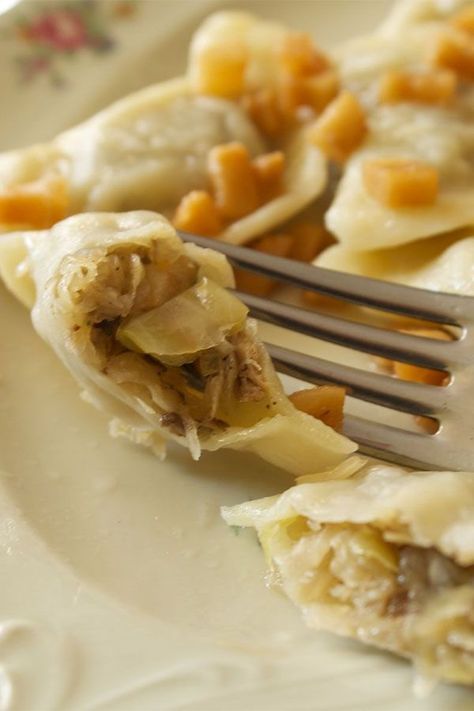 Homemade Dumplings Recipe, Pierogi Recipe, Homemade Dumplings, Dinners To Make, Dried Mushrooms, Dumpling Recipe, Polish Recipes, Mushroom Recipes, Everyday Food