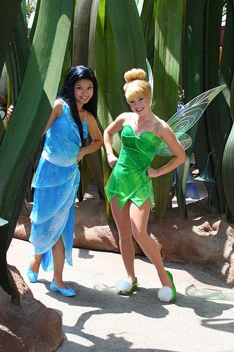 Tinkerbell and silvermist Tinker Bell Cosplay, Disney Duos, Tinkerbell Costume, Tinkerbell And Friends, Duo Costumes, Hot Halloween Outfits, Tinkerbell Fairies, Disney World Characters, Duo Halloween Costumes