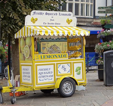 Vending Cart Design, Lemonade Cart Ideas, Food Stands Ideas, Drink Truck Ideas, Aesthetic Lemonade Stand, Lemonade Truck Ideas, Lemonade Business Ideas, Lemonade Food Truck, Lemonade Stand Ideas Business