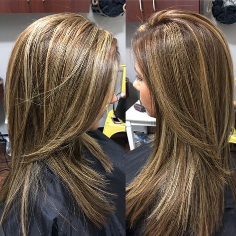 Partial Foil Highlights, Partial Foil, Foil Highlights, Highlights Blonde, Brown Hair With Blonde Highlights, Highlights And Lowlights, Pink Highlights, Blonde Hair With Highlights, Brown Blonde Hair