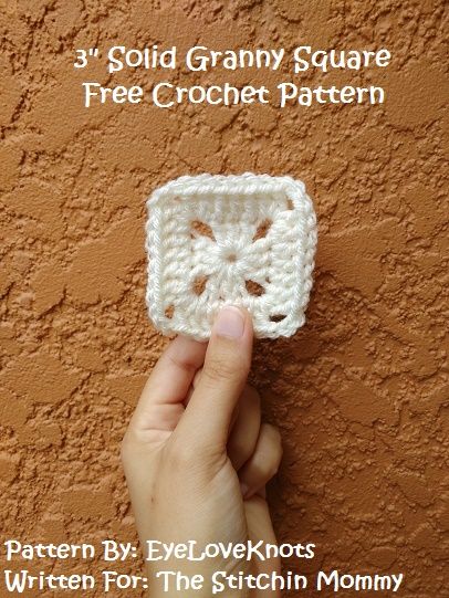 Solid Granny Square, Knitting Patterns Free Blanket, Pixel Crochet, Crochet Blocks, Crochet Granny Square, Haken Baby, Crochet Square Patterns, Granny Squares Pattern, Crochet Motifs