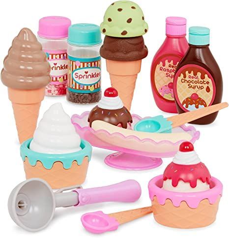 Food Ice Cream, Ice Cream Swirl, Ice Cream Parlour, Ice Cream Scooper, Ice Cream Set, Kids Play Set, Ice Cream Pops, Play Food Set, Pretend Play Food