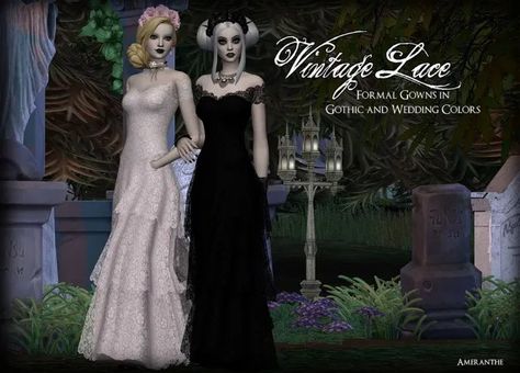 Pretty Wedding Colors, Vintage Lace Gowns, Goth Wedding Dresses, Ts4 Mods, Sims 4 Mm Cc, Camera Obscura, Goth Wedding, Sims 4 Dresses, Sims 4 Mm