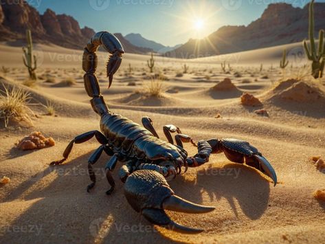 Scorpion with its robust body and curved tail in the middle of a dessert Scorpion In Desert, Scorpion Image, Desert Scorpion, Scorpion Tail, Tree Saw, Custom Tattoo Design, Heart Tree, Drawings Simple, Cityscape Photos