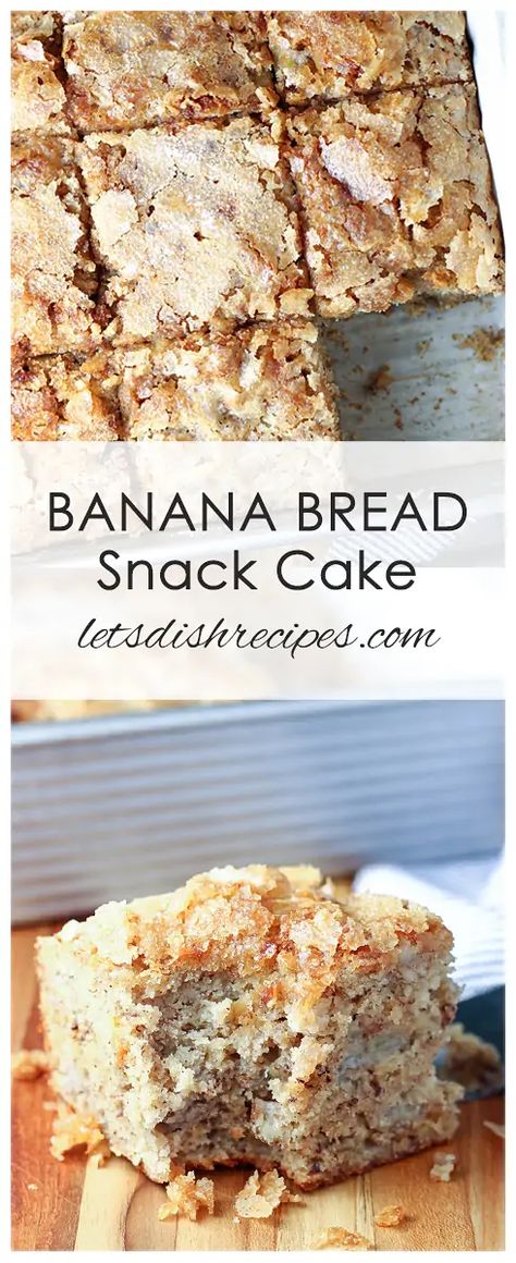 Baking Recipes Banana, Baking Recipes Cake, Recipes Banana Bread, Banana Snack Cake, Snack Cake Recipe, Banana Bread Cake, Banana Flour, Banana Treats, Cake Sprinkles