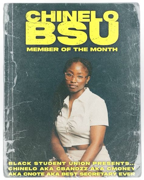 Member Of The Month Design, Black Student Union Event Ideas, Bsu Events, Black Student Union, Student Of The Month, Month Design, Social Media Design Inspiration, Inspo Board, Marketing Ideas