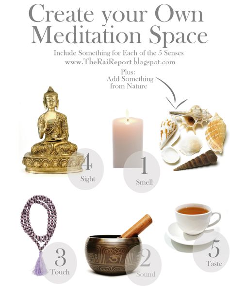 I like this simple and strait forward idea of how to create a small meditation space in your home. Love the idea of touching on all five senses. Meditation Corner, Meditation Rooms, Zen Room, Zen Space, Yoga Space, Zen Meditation, Qi Gong, Meditation Space, Yoga Room