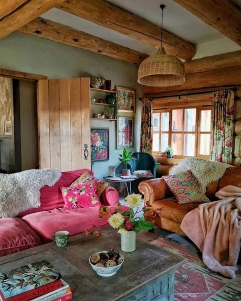 Cottage Living Rooms, Cottage Interior, Cottage Interiors, Decoration Inspiration, Cottage Living, Eclectic Home, Dream House Decor, Front Room, House Inspo