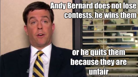 Cross our Andy Bernard, insert "Patty McDonald". Andrew Bernard, Best Office Quotes, Andy Bernard, Bears Beets Battlestar Galactica, Social Branding, I Never Lose, Brand Consistency, Office Quotes, Paper People