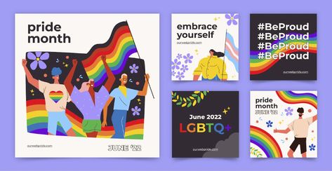 Pride Month Instagram Post, Pride Month Campaign, Pride Social Media Design, Pride Instagram Posts, Pride Month Graphic, Pride Social Media Post, Pride Month Graphic Design, Pride Month Poster Design, Pride Design Graphic