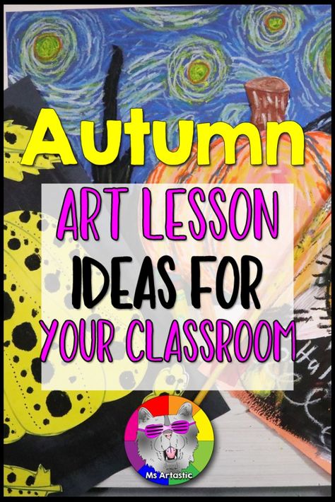 Fall Art Classroom, Autumn Art Projects For Elementary, Fall Art For Middle School Students, Fall Art For Upper Elementary, Fall Art 4th Grade, Fall Art Projects For Elementary Students, November Art Projects For Middle School, 4th Grade Art Projects Fall, Fall Crafts For Upper Elementary