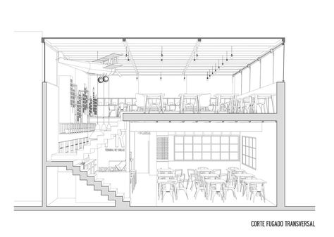 Gallery of Bars and Restaurants: 50 Examples in Plan and Section - 56 Restaurant Interior Design Plan, Restaurant Plan Architecture, Restaurant Design Plan, Infographic Drawing, Section Drawing Architecture, Cafe Floor Plan, Big Houses Interior, Cafe Plan, Restaurant Floor Plan