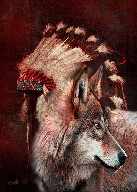 image 0 Wolves Art, Indian Wolf, Native American Wall Art, American Indian Wars, Indian Artwork, Art Male, Wing Tattoo, Wolf Art, Native American Art