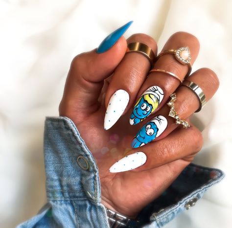 Cute Fall Nail Designs, Cartoon Nail Designs, Cartoon Nails, Sea Nails, Squoval Nails, Cute Nails For Fall, Beauty Nails Design, Nail Art Disney, Work Nails