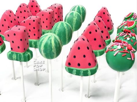 Watermelon Cake Pops, Watermelon Birthday Party Theme, Watermelon Cake Birthday, Watermelon Dessert, Watermelon Pops, Watermelon Theme, Coco Melon, Watermelon Birthday Parties, Birthday Cake Pops