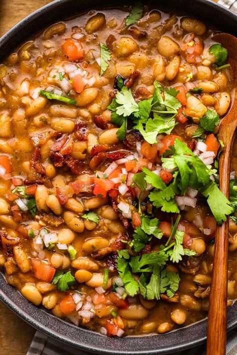 Baracho Beans, Baracho Beans Recipe, Boracho Beans, Barracho Beans, Borracho Beans Recipe, Asian Spaghetti, Borracho Beans, Harvest Meals, Mexican Side Dish