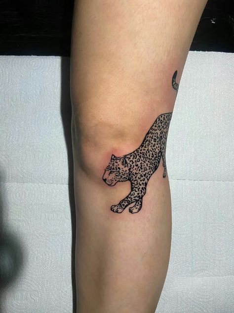 Calf Tattoos For Women, Cheetah Tattoo, Clavicle Tattoo, Jaguar Tattoo, Shin Tattoo, Leopard Tattoos, Small Girly Tattoos, Petite Tattoos, Leg Tattoos Women