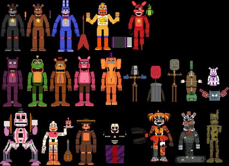 Fnaf Sprites, Fnaf Photos, Combat Armor, Cool Pixel Art, Animatronic Fnaf, Nights Watch, Fnaf Characters, Fnaf Drawings, Cute Little Drawings