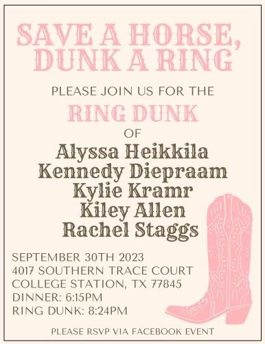 Texas A M Ring Dunk Party, Aggie Ring Dunk, Ring Dunk, M Ring, Aggie Ring, Ring Day, Party Rings, Party Banner, Texas