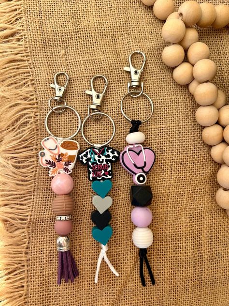 STETHOSCOPE Silicone Bead, Nurse, Doctor, Healthcare, Keychain, Scrub Life, Heart, Purple, Accessory, Birthday Gift , Friend Coworker - Etsy Crafts With Silicone Beads, Silicone Beads Ideas, Silicone Bead Ideas, Silicon Beads, Silicone Bead Keychain, Birthday Gift Friend, Nurse Accessories, Rock Valley, Heart Purple