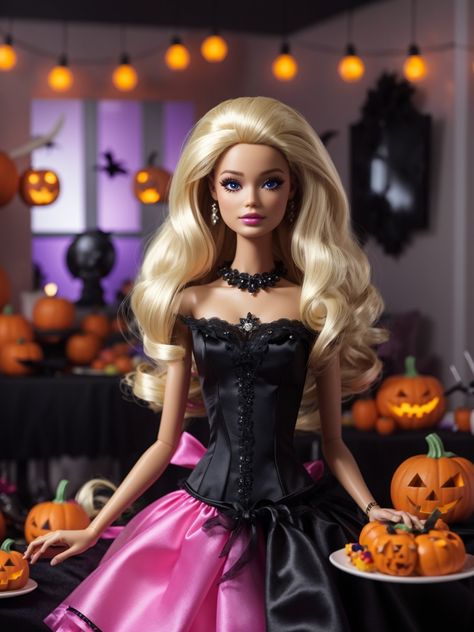 Collector Barbies, Halloween Barbie, Barbie Chelsea Doll, Vampire Costumes, Barbie Art, Barbie Halloween, Chelsea Doll, Witch Costumes, Barbie Diorama