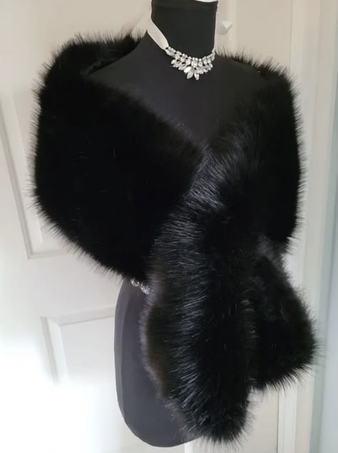 Faux Fur Bridesmaids, Winter Wedding Fur, Bridal Fur, Wedding Fur, Faux Fur Stole, Black Fox, Great Gatsby Party, Rebecca Ferguson, Fur Shawl