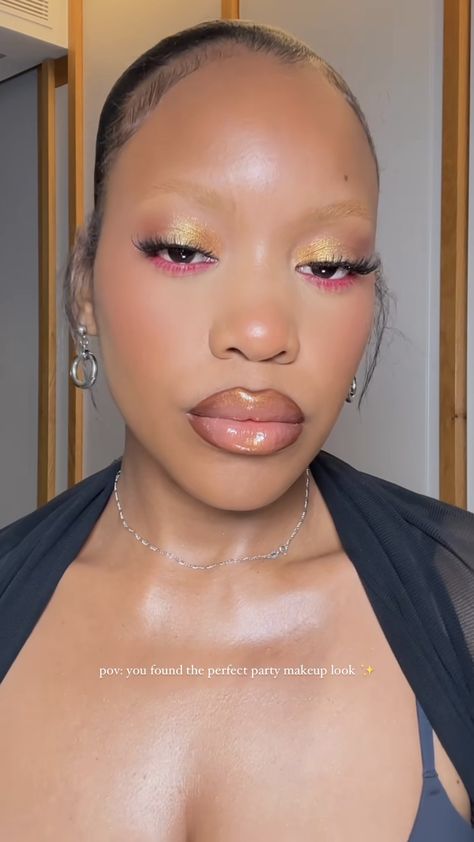 Editorial Makeup Looks Black Women, Iridescent Makeup Looks Black Women, Futuristic Makeup Looks Black Women, Runway Makeup Black Models, Editorial Makeup Dark Skin, Learn Makeup, Summer Makeup Looks, Pretty Makeup Looks, Makeup For Black Skin