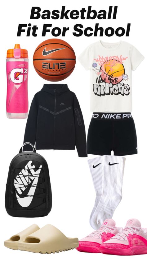 This can help with a basketball game outfit or something for school Fit For School, Basketball Game Outfit, Game Outfit, Basketball Game, A Basketball, Back To School, Basketball, Nike, Sports