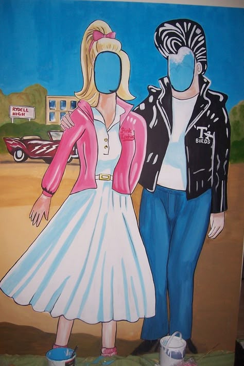 Grease Film, Movie Outdoor, 1950s Party Ideas, Grease Themed Parties, Grease Theme, Fifties Party, Grease Party, Goonies Movie, 50s Theme Parties