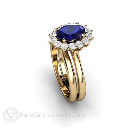 The product arrived on your agreed date and the truth very satisfied with the quality could not demand more recommended 100% Blue Sapphire Diamond Ring Oval, Gold Ring With Blue Stone, Saffire Engagement Rings, Blue Sapphire Rings Engagement, Sapphire Wedding Ring Set, Royal Engagement Rings, Sapphire Engagement Ring Halo, Oval Sapphire Engagement Ring, Diana Ring