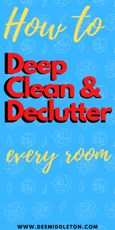 Get those decluttering strategies here. If you’ve been wondering how to clean a dirty house and declutter and even how to help a hoarder declutter Decluttering Strategies, Housekeeping Schedule, Clean Rooms, Deep Cleaning Checklist, Declutter Checklist, Deep Cleaning Hacks, Declutter And Organize, Decluttering Ideas, Organisation Ideas